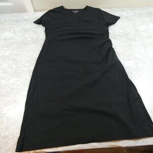 Soft Surrounding Dress Large Black Faux Wrap Weekend Relaxed
